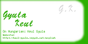 gyula keul business card